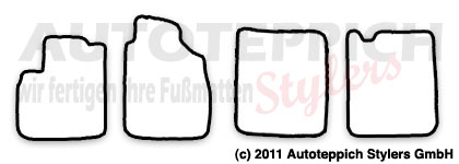 Das Schnittmuster für Fussmatten Fiat Panda_2003-2012