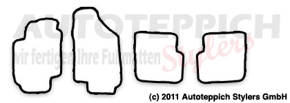Das Schnittmuster für Fussmatten Fiat Stilo_2001-2008